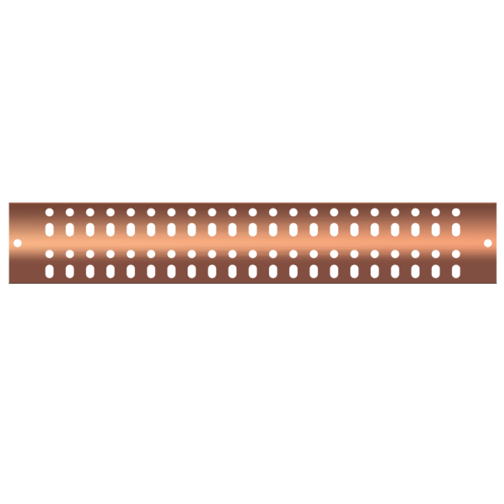 4” X 24”, Universal Hole Pattern - Bare Copper