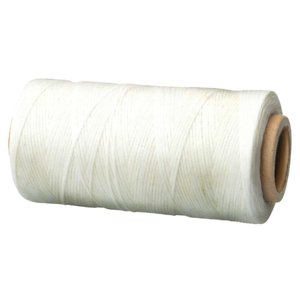 Wax string, 9 poly, white