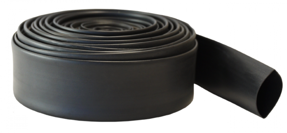 Heat Shrink, Black, Adhesive, 1/2” x 100’, 3:1 Shrink Ratio