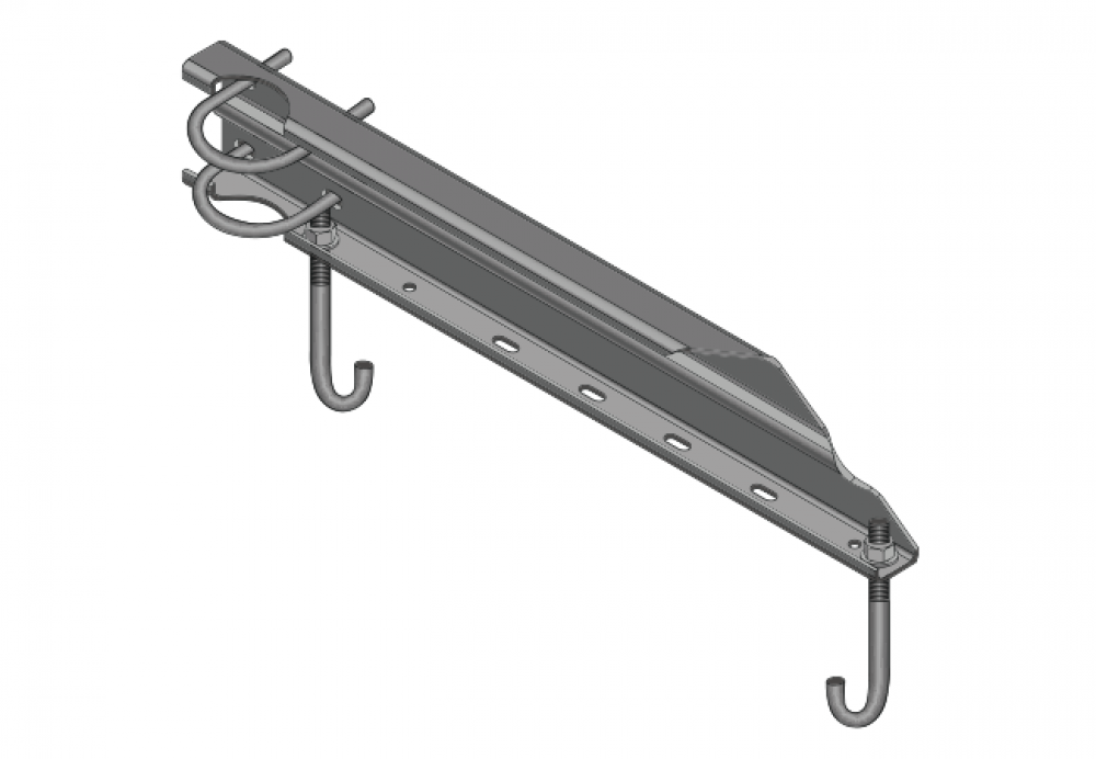 24” Single Post Bridge Support (with j-bolts and hardware)