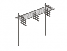 Cadre HW.CB.24.DTB - Cable Bridge Direct Burial, 24” x 10’  (3 Triple T-Brackets)