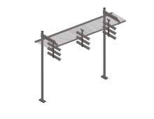 Cadre HW.CB.24.STB - Cable Bridge Base Shoe, 24” x 10’  (3 Triple T-Brackets)