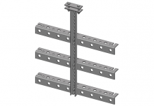 Cadre HW.TB.24A - 24” T-Bracket Assembly 3 T-Bracket  (Triple T)