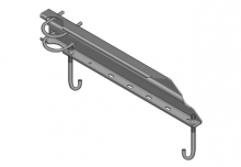 Cadre HW.BSSJB.24 - 24” Single Post Bridge Support (with j-bolts and hardware)