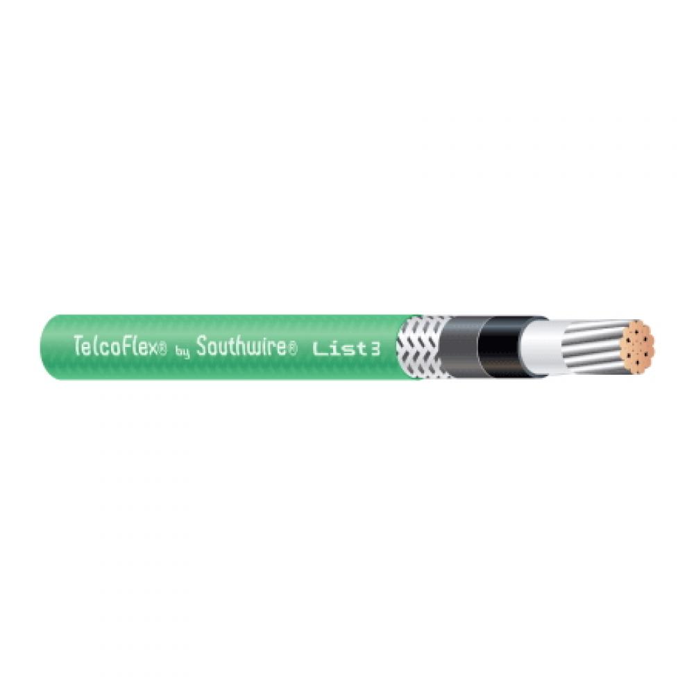 10ga TelcoFlex® L3 RHH LSZH 105C 600V - GREEN Braid