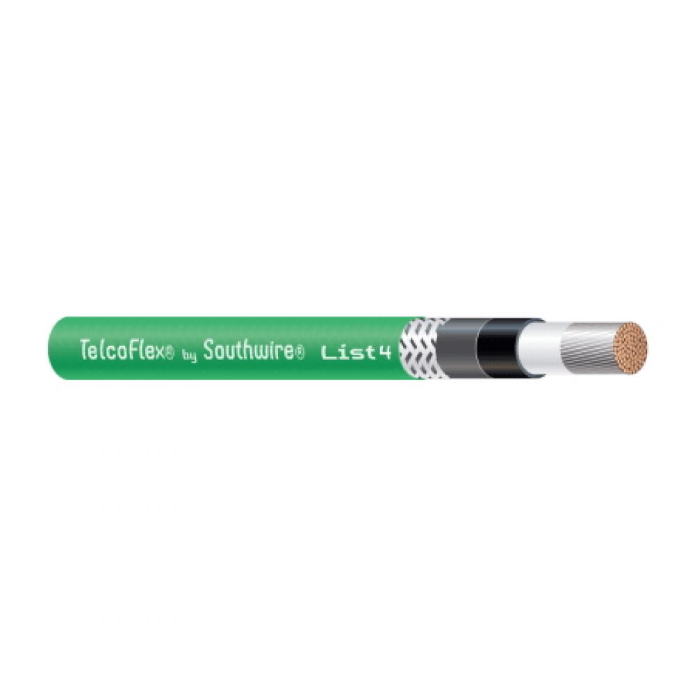 2ga TelcoFlex® L4 RHH LSZH 105C 600V - Green Braid